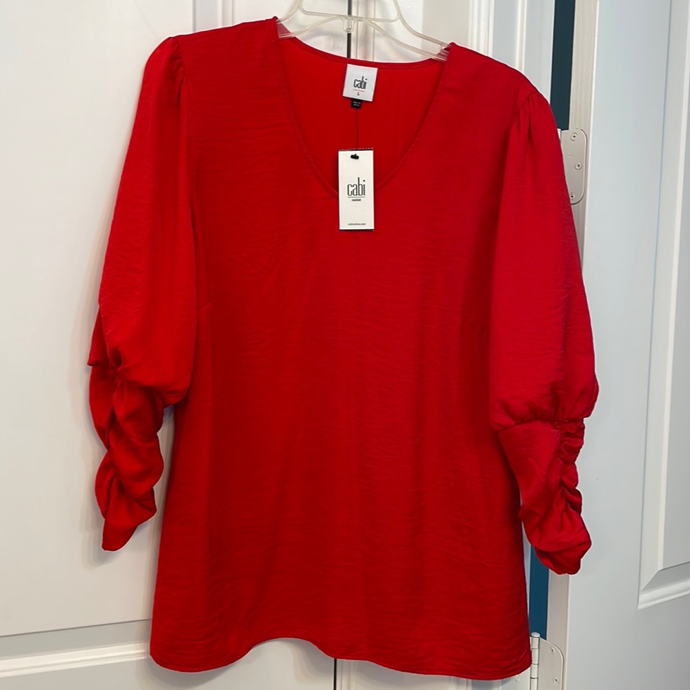 CAbi Aurora Blouse vermillion